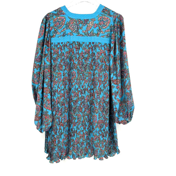 VTG Diane Freis Cardigan Women's M/L Blue Floral Paisley Boho Cottagecore Hippie - Picture 2 of 7